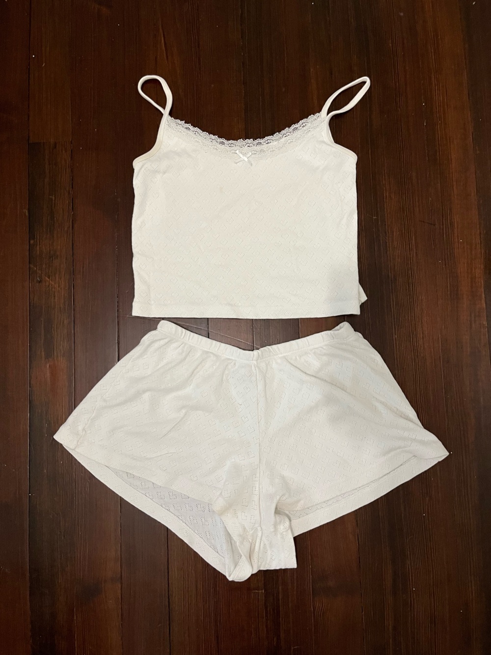 Brandy Melville Eyelet Tank & Short set